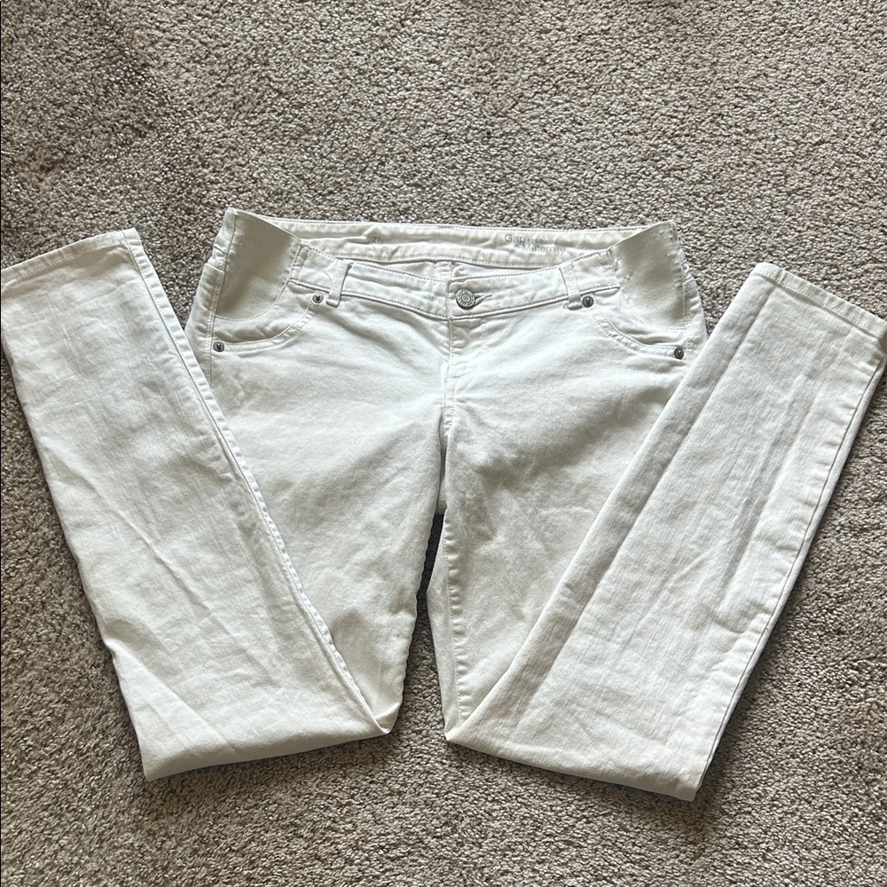 GAP Maternity Stretchy White Jeans